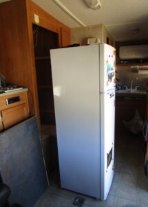 Prepping space for new fridge